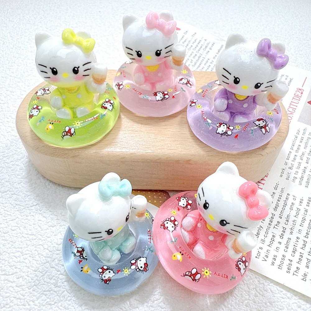 แหวนว่ายน้ําเรืองแสง 5 ชิ้น KT Party เรซิ่น Charms สําหรับ DIY (13-36)888