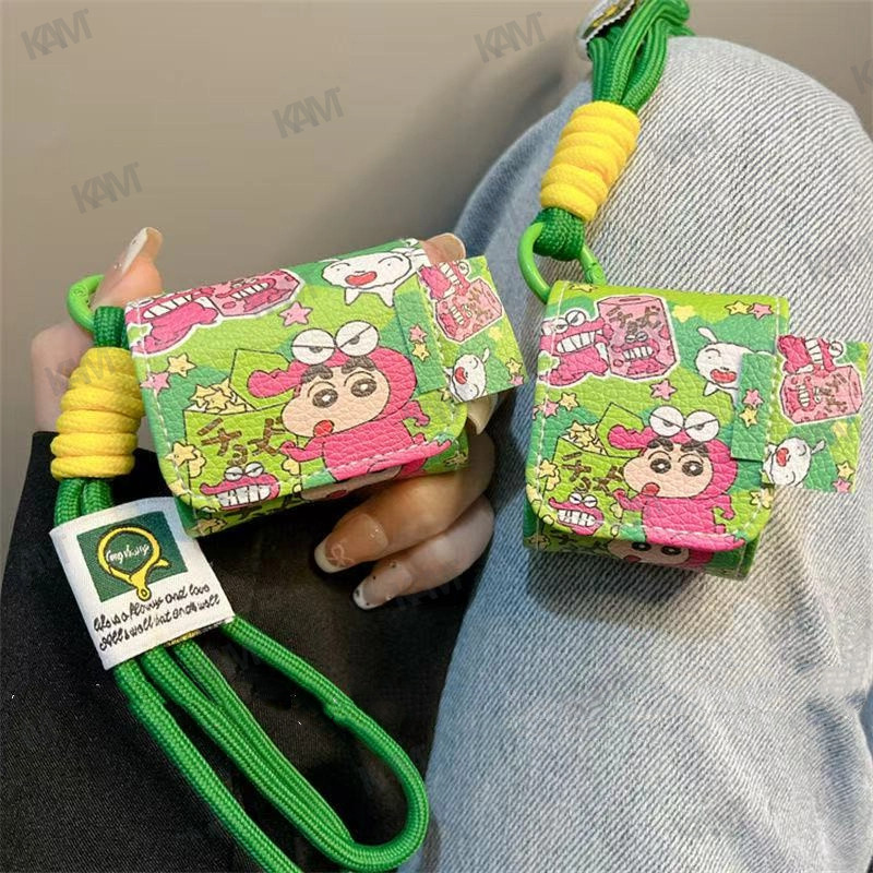 [Kam]เคสป้องกันหูฟัง Crayon Shin-Chan น่ารัก เหมาะสําหรับ Airpods 1 2 3 4 Pro Pro2 กันกระแทกและกันกระแทก