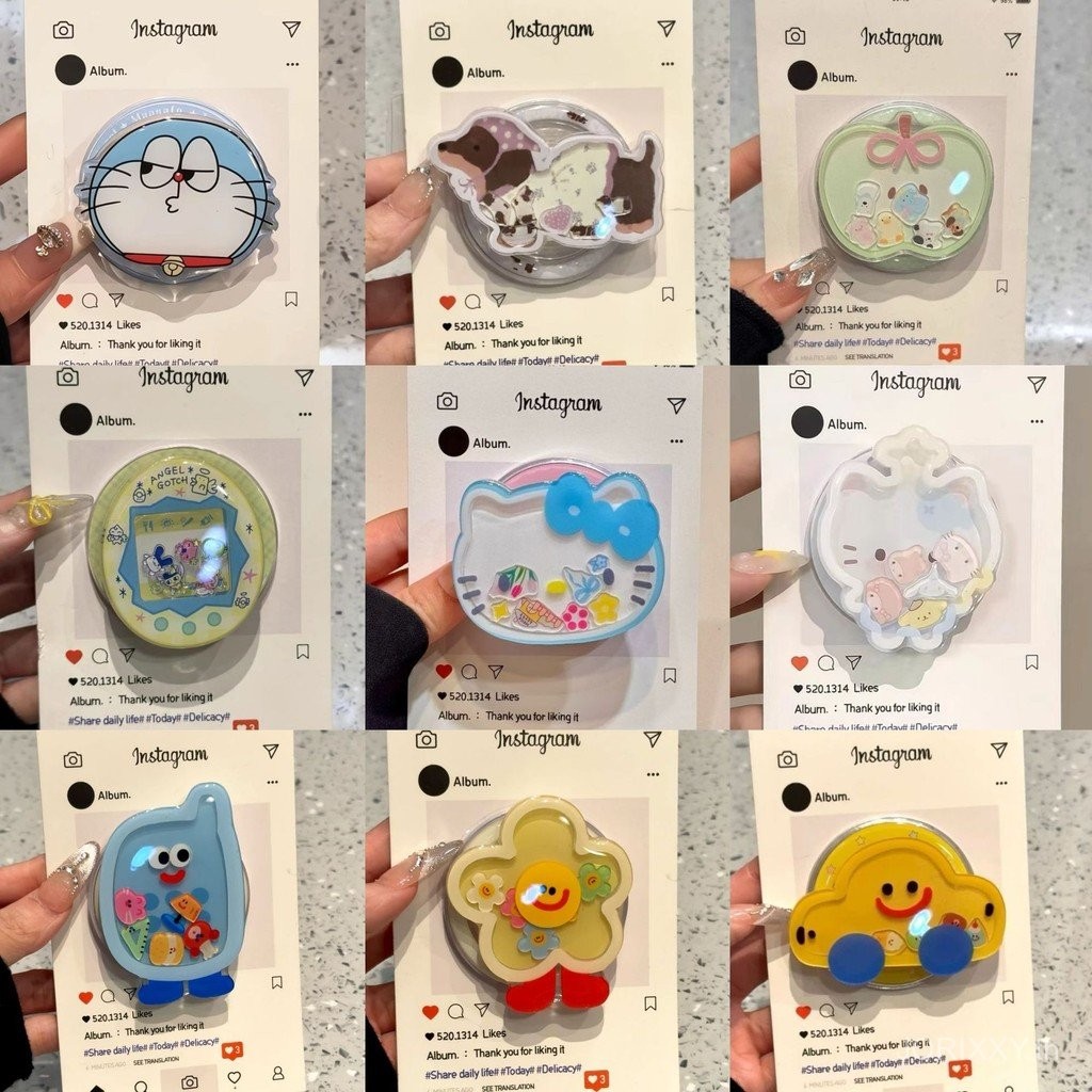 ลายการ์ตูนสนุกสนาน INS รูปแบบหมุนได้ เข้ากันได้กับขาตั้งแม่เหล็ก MagSafe การยึดเกาะที่แข็งแกร่ง โต๊ะทำงาน แอร์แบ็คใหม่สำหรับผู้หญิง