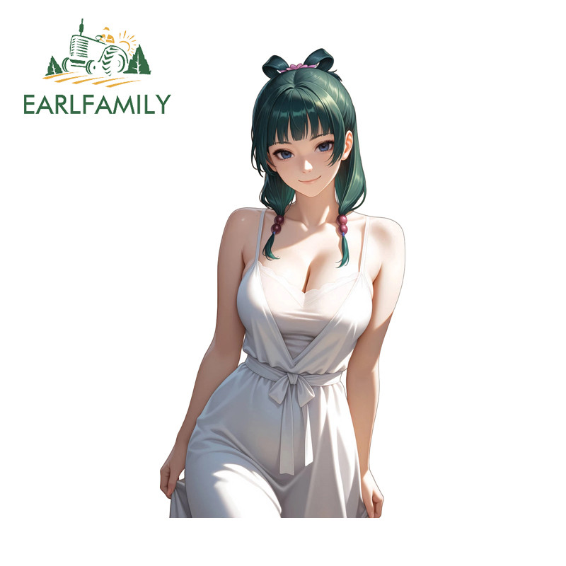 EARLFAMILY Maomao สติกเกอร์รถบุคลิกภาพกระจกรถจักรยานยนต์ไฟฟ้าจักรยานกันน้ํา JDM Decal Occlusion Scra