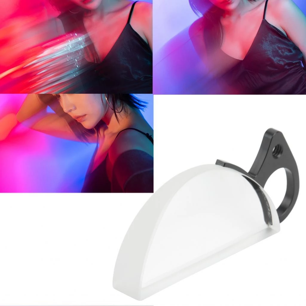 Andoer-th 80 มม. กล้องเลนส์ Prism Optical Handheld Effect Effect Filter Half Moon Photography อุปกรณ์เสริมสำหรับการถ่ายภาพบุคคล