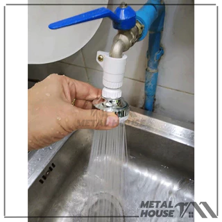 ต่อกับหัวก๊อกซิงค์ หัวก๊อกเพิ่มแรงดันน้ำหมุนได้ 360 องศา ประหยัดน้ำ Turbo Head Faucet