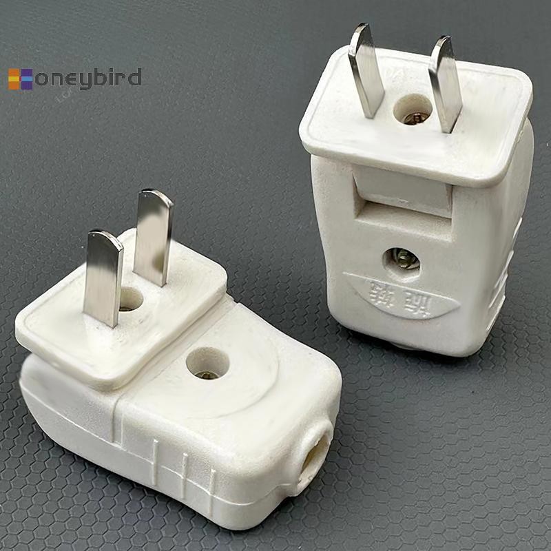 Honeybird 1/5PCS Home Socket DIY อุปกรณ์เสริม 180 องศา Rotary Power Plug การเชื่อมต่ออเมริกัน 2 Flat Foot Joint