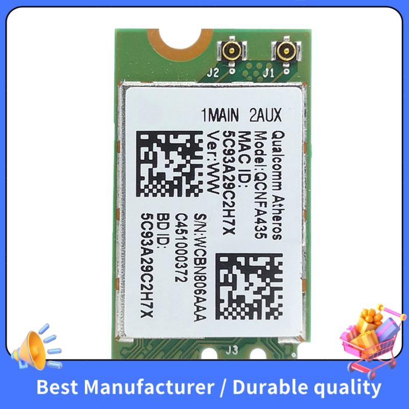 การ์ดอะแดปเตอร์ไร้สายสําหรับ Atsures QCA9377 QCNFA435 802.11AC 2.4G/5G NGFF WIFI CARD บลูทูธ 4.1