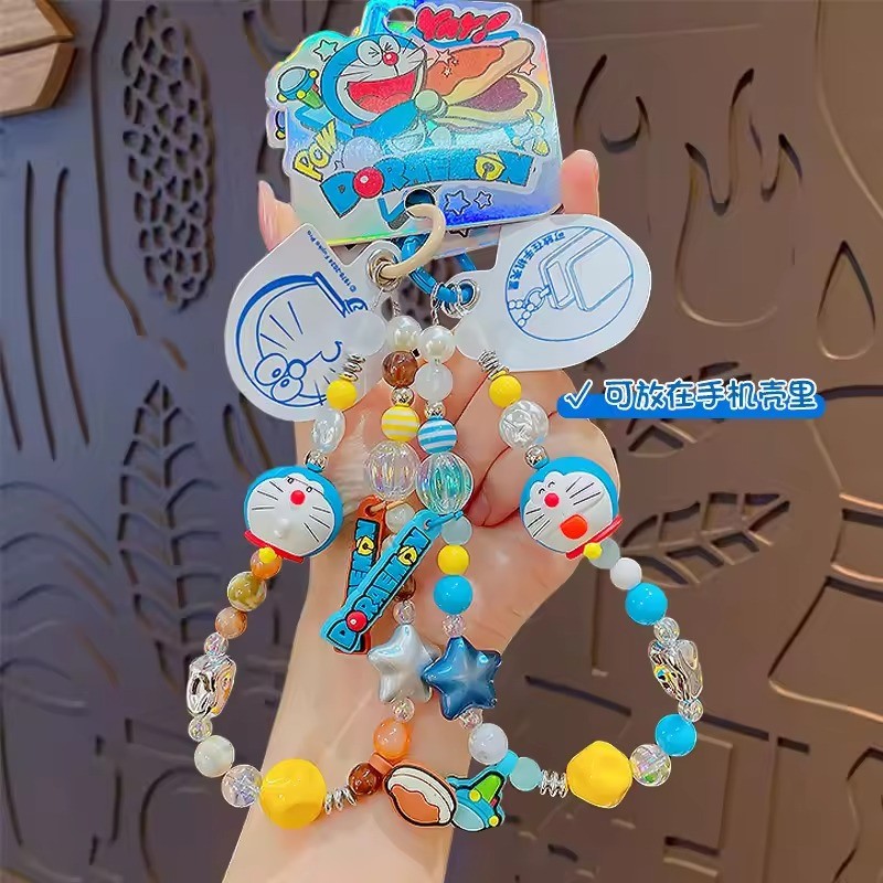 ของแท้โดราเอมอนสตริงโซ่พวงกุญแจ/การ์ตูนโทรศัพท์มือถือโซ่จี้เครื่องกรงเล็บของขวัญ