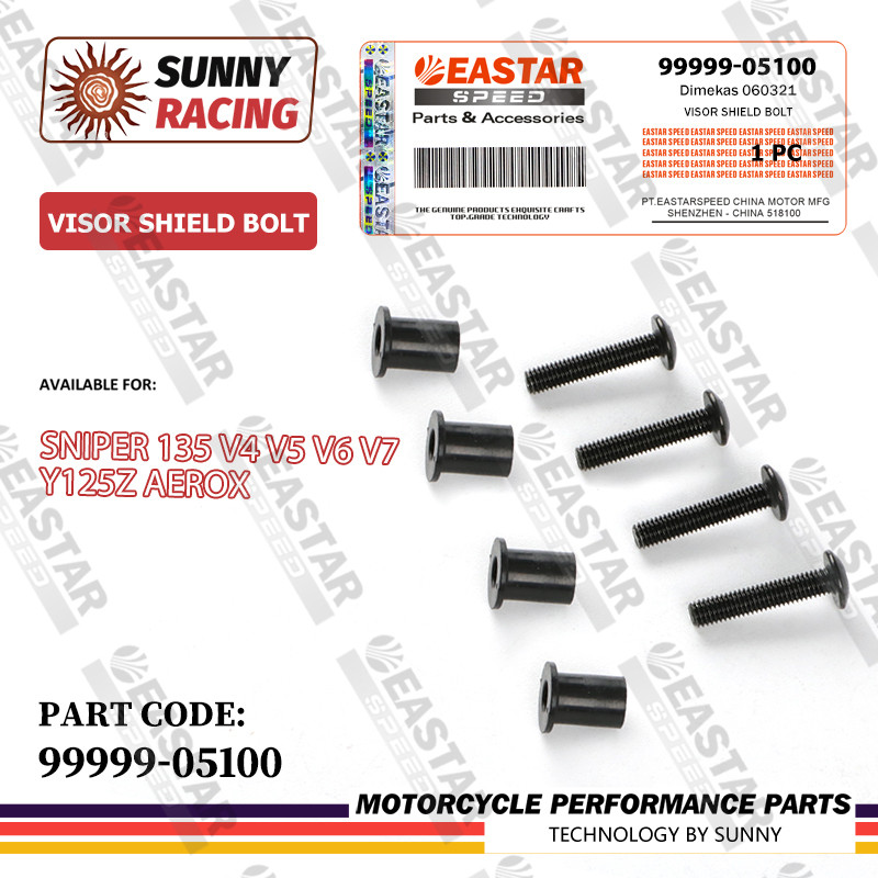 น็อตสกรูยึด Visor กันลม 8 ตัว สำหรับ Sniper 135 V4 V5 V6 V7 Y125Z AEROX