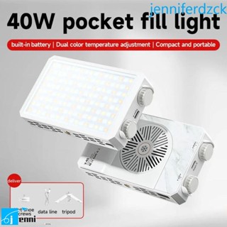 JENNIFE ไฟกล้อง LED RGB, 40W 2800-9000K Mini LED โคมไฟวิดีโอ…