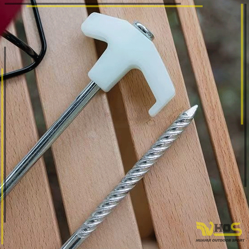 วัสดุเหล็กเคลือบกันสนิม หมุดยึดเต็นท์ที่จับกสะท้อนแสง สมอบกเหล็ก อุปกรณ์แคมป์ปิ้ง เต๊นท์และอุปกรณ์เสริม - รูปที่ 5