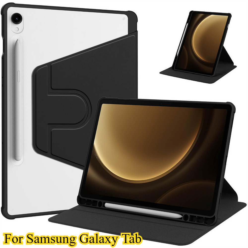 หมุนได้ 360° เคส Samsung for Galaxy Tab S10Plus S6 Lite A8 A9 S9 Fe A7Lite S7 S8 Plus 12.4นิ้ว 10.4นิ้ว 11นิ้ว 10.5นิ้ว