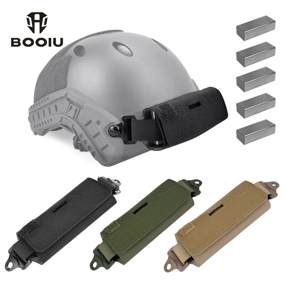 Booiu หมวกกันน็อค Counterweight หมวกกันน็อคยุทธวิธี Balancing น้ําหนักกระเป๋า Counterbalance W/5 Counter Blocks สําหรับ OPS Fast PJ MH อุปกรณ์เสริม