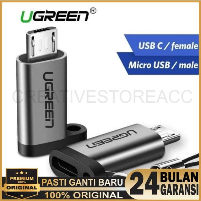 Ugreen 50590 Type C เป็น Micro Converter - Ugreen USB Type C Female เป็น Micro USB Male Converter