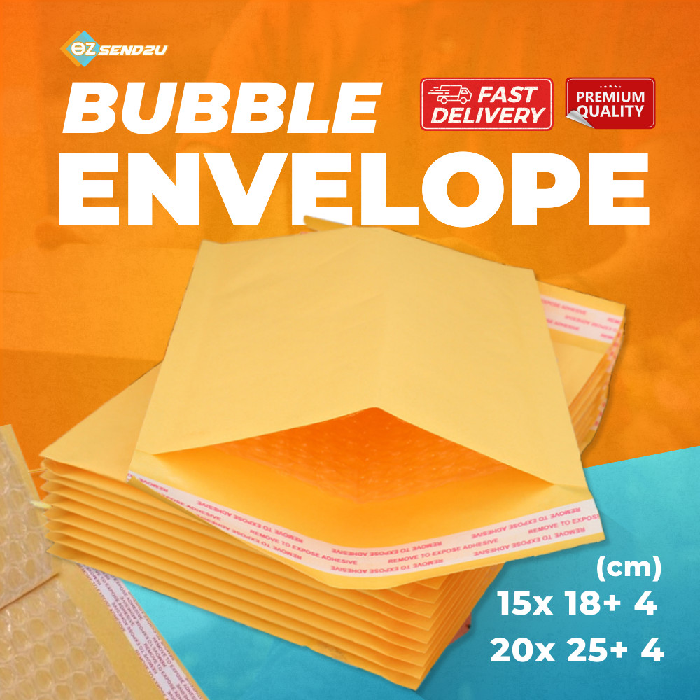 Bubble Envelope Bag Express Packing Bubble Bag สีเหลืองกระดาษคราฟท์ Bubble Stationery Kertas Kuning
