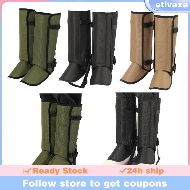[Etivaxa] 2x Gaiters Boot Gaiters เครื่องอุ่นขาที่ทนต่อการฉีกขาดที่ไม่ซ้ําใครแบบพกพาสําหรับ