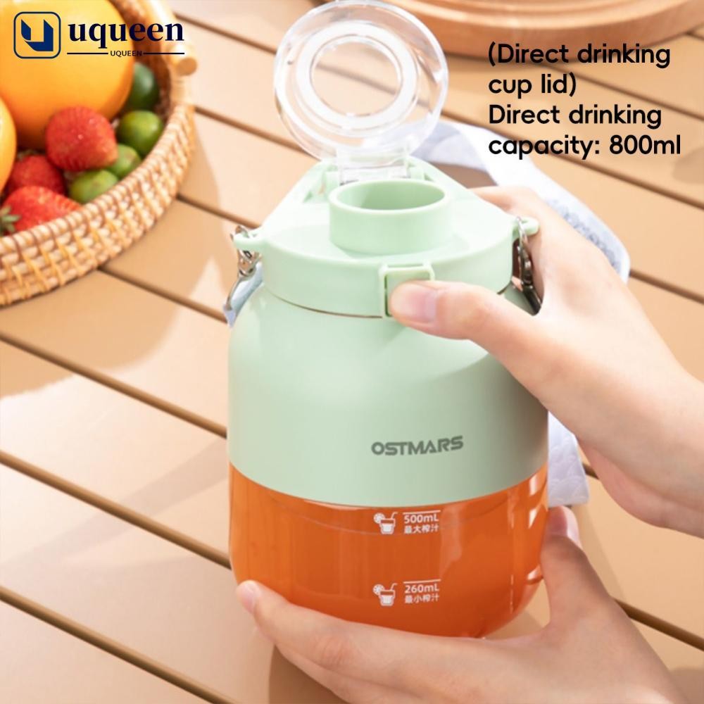UQUEEN USB ชาร์จแบบพกพาเครื่องปั่นถ้วย 800ml Leakproof Tritan วัสดุสําหรับ Travel & Fitness เครื่องใ