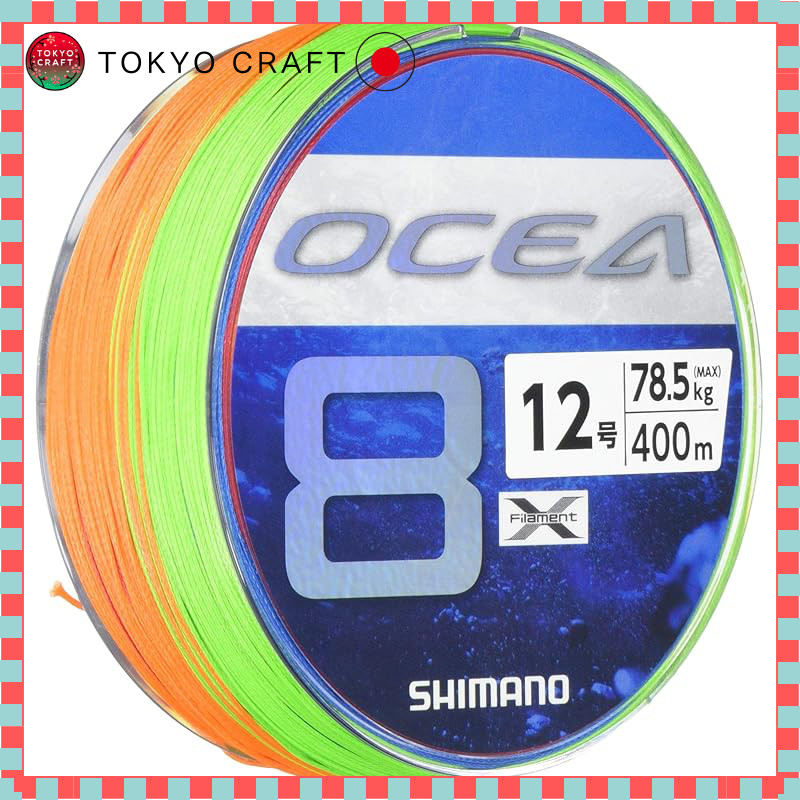 【direct from Japan】
Shimano Ocia 8 Fishing Line, 400m, 12.0号, 5 Colors, LD-A81S, Fishing Line, 2号