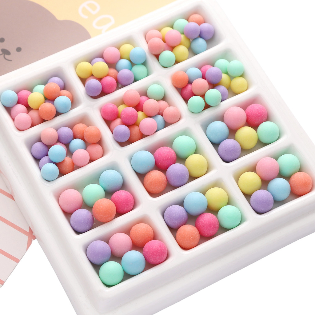 6/8 มม. 50/100 ชิ้น Unperforated อะคริลิค Frosted ลูกปัด DIY สร้อยข้อมือและสร้อยคอเครื่องประดับอุปกรณ์เสริมทํา