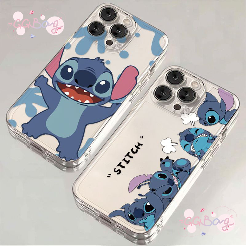 เคสลายการ์ตูนแบรนด์เทรนด์ ใส น่ารัก เย็บ เคสไอโฟน 16 11 เคสIPhone 11 14 16 15 13 12 Pro Max XS X XR Max 7 8 Plus SE 2020