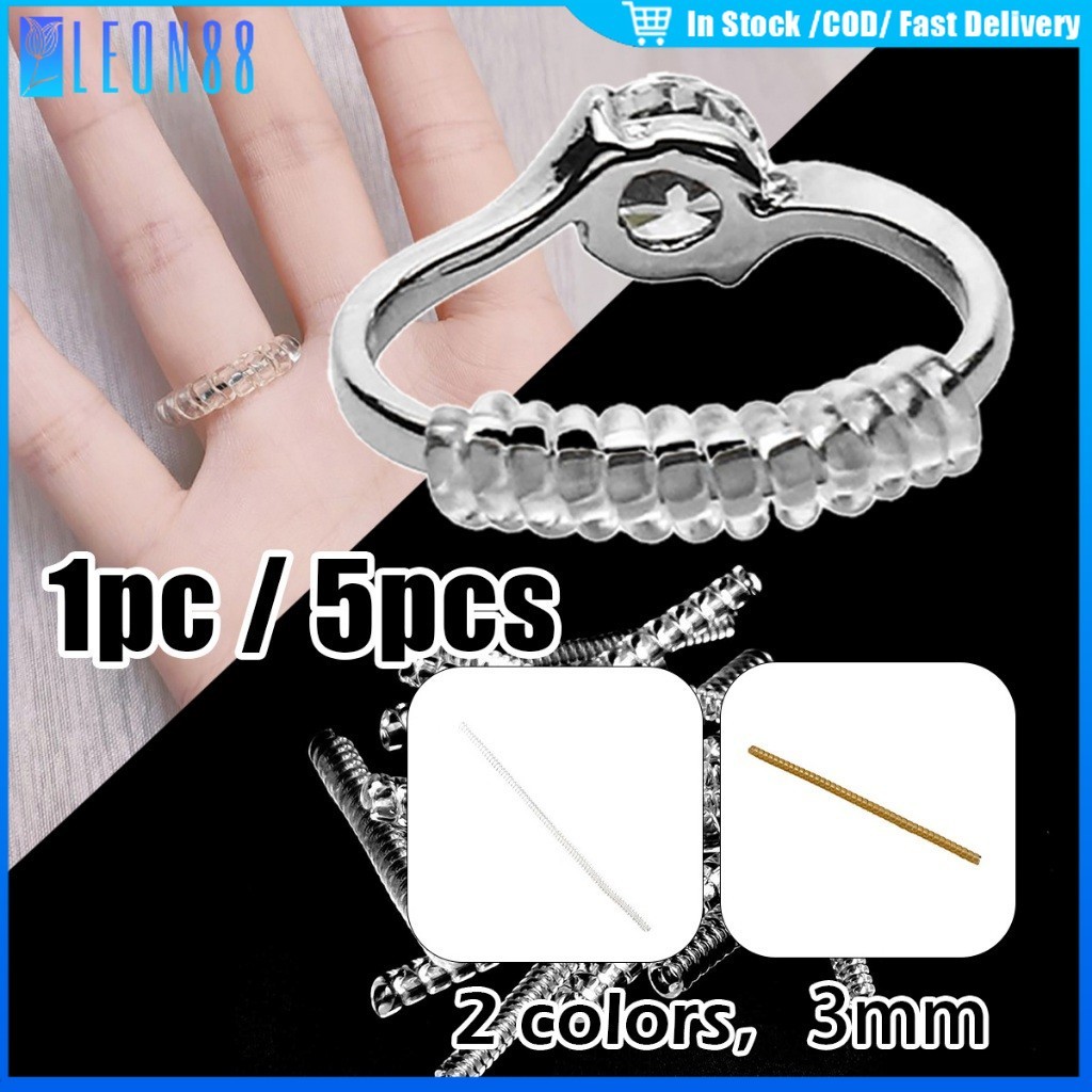 ของมาใหม่！5ชิ้น 🔥ลดไซส์แหวน🔥ยาว10ซม.ที่ปรับแหวนหลวม สำหรับแหวนกว้าง1-3MM Ring Minimizer