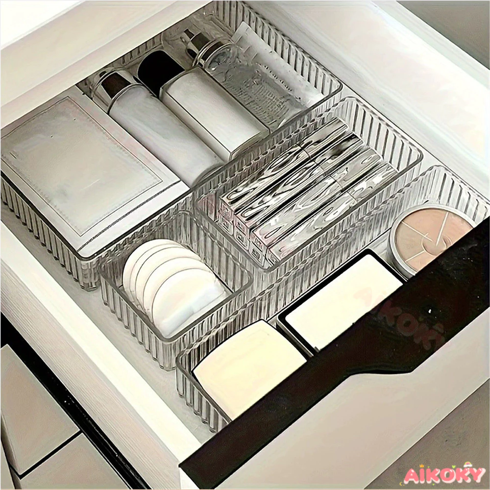 AIKOKY drawer organizer ตะปุ่มตะป่ำ กล่องใส่ของ ถาดลิ้นชัก แบ่งลิ้นชัก มัลติฟังก์ชั่น thumbnail 3