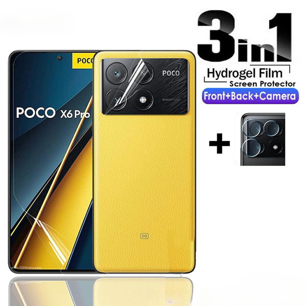 [3 in 1] Xiaomi POCO F8 Ultra F7 Ultra M7 Pro 5G F6 F5 F4 F3 GT Pro F2 F1 Hydrogel ป้องกันหน้าจอ