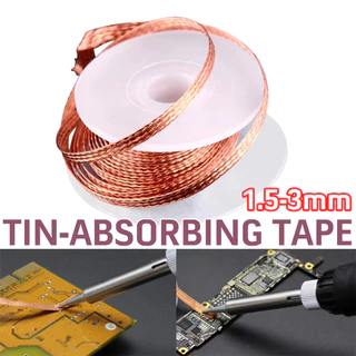ของมาใหม่！ลวดตะกั่วบัดกรี ยาว3M กว้าง3มม.สําหรับดูดตะกั่วบัดกรี ซ่อมแซม
