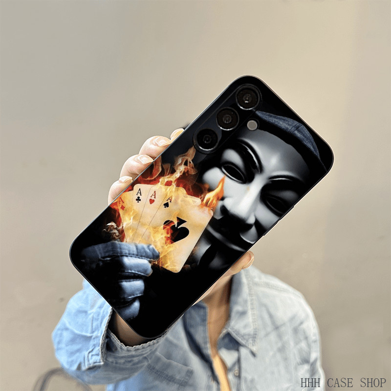 MF โป๊กเกอร์เคสโทรศัพท์ป้องกันซอฟท์ดีไซน์2D สำหรับซัมซุง S10 S20 S21 S22 S23 S24 note10 20fe 5G Lite