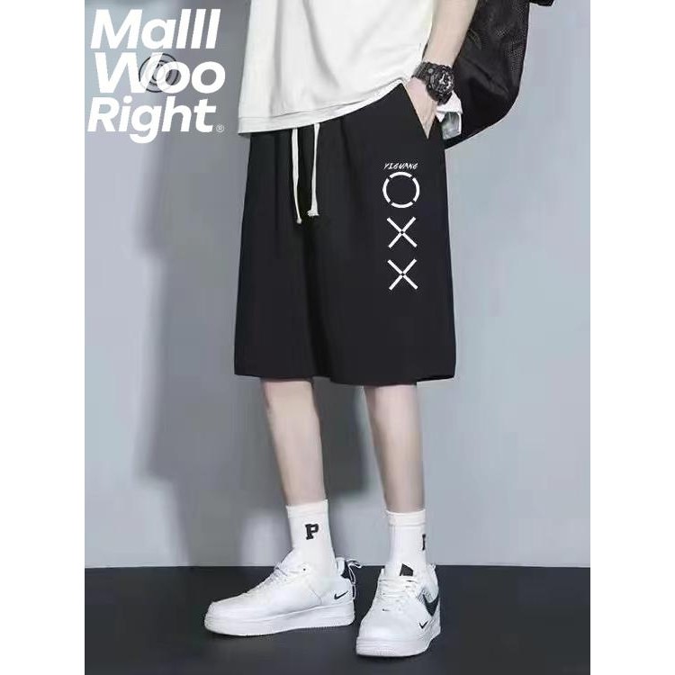 (จัดส่งตลอด 24 ชั่วโมง)Woo Right กางเกงขาสั้นผู้ชาย สบาย สูบแห้ง รองเท้าไปเล่นกีฬา ไซส์ใหญ่ สไตล์ตรง สีซันหิมะ