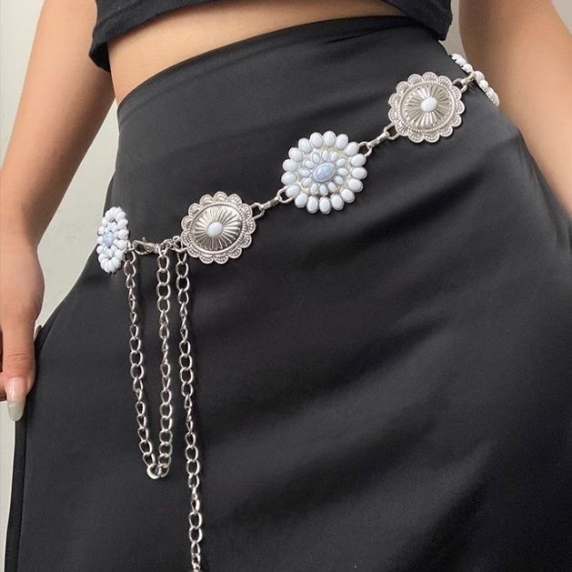 Waist Chain Bohemian Style with Dress High-End Waist Chain Retro Fashion Accessory Belt for Women