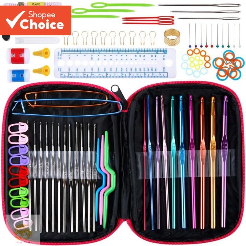 ชุด Hakpen / ชุดเครื่องมือถัก / อุปกรณ์ถัก 100 ชิ้น BEST SELLER คุณภาพระดับพรีเมียมสวยงาม IMPORT