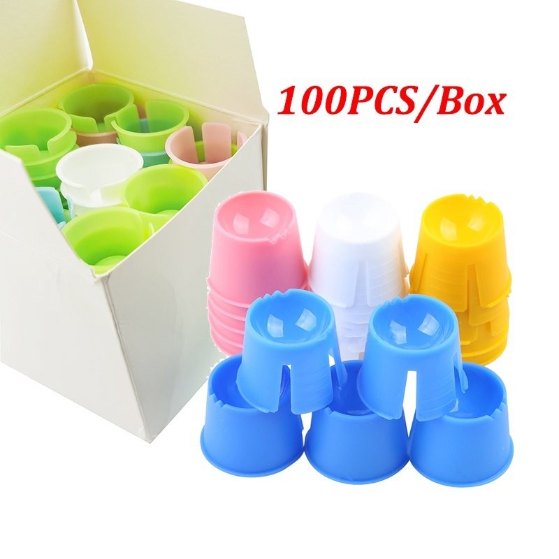 100pcs/lot Disposable Mixing Bowl Cup Mixed Color Dappen Dishes Multifunctional Dental Mixing Bowl C