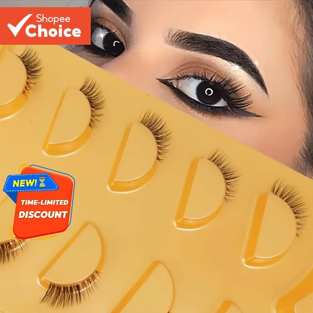 Wispy Half Lashes 5 คู่ - ปริมาณหยิกธรรมชาติ ใช้ทุกวันและออกเดท