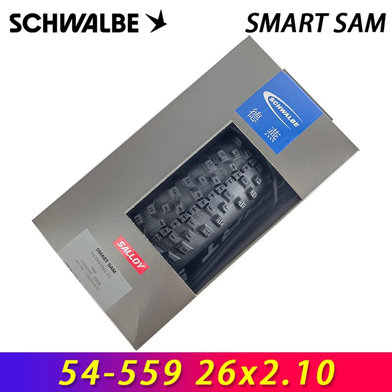 SCHWALBE Original SMART SAM 54-559 26x2.10 สีดำ พับยางสำหรับ MTB จักรยาน Off-Road อะไหล่จักรยาน