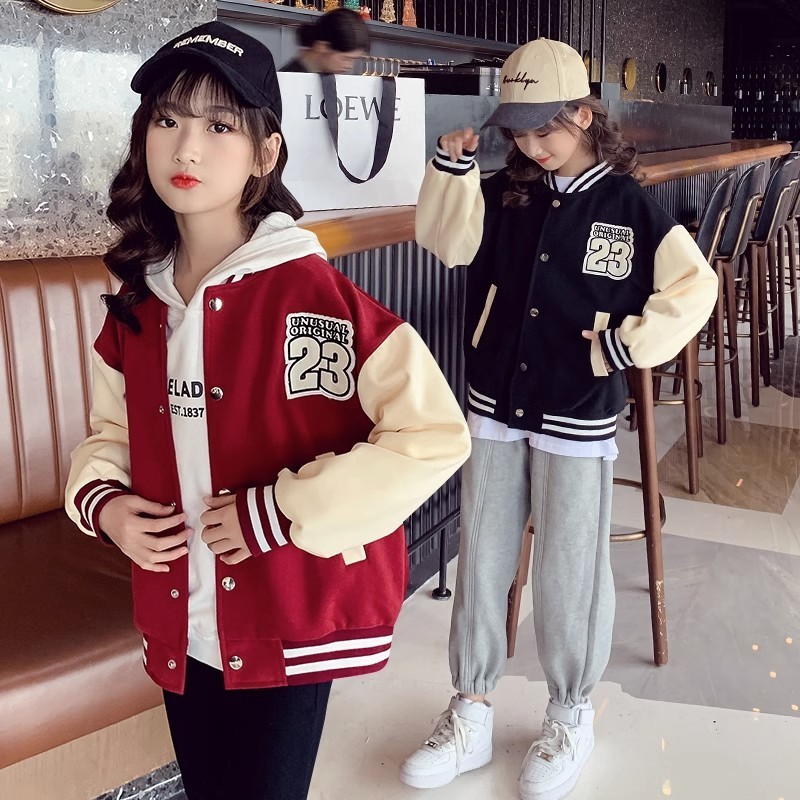 เสื้อแจ็คเก็ตเด็กเสื้อแจ็คเก็ตเบสบอลเด็กโตสไตล์ใหม่