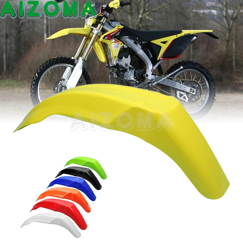 Mo Dirt Bike Off Road Yellow Plastic Front Fender Universal Front Mudguard Mud Guards for Suzuki RMZ