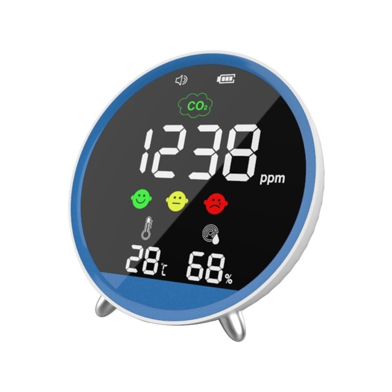 EDB* Digital CO2 Monitor 400-5000ppm พร้อมเครื่องทดสอบอุณหภูมิความชื้นระบบ Alerts