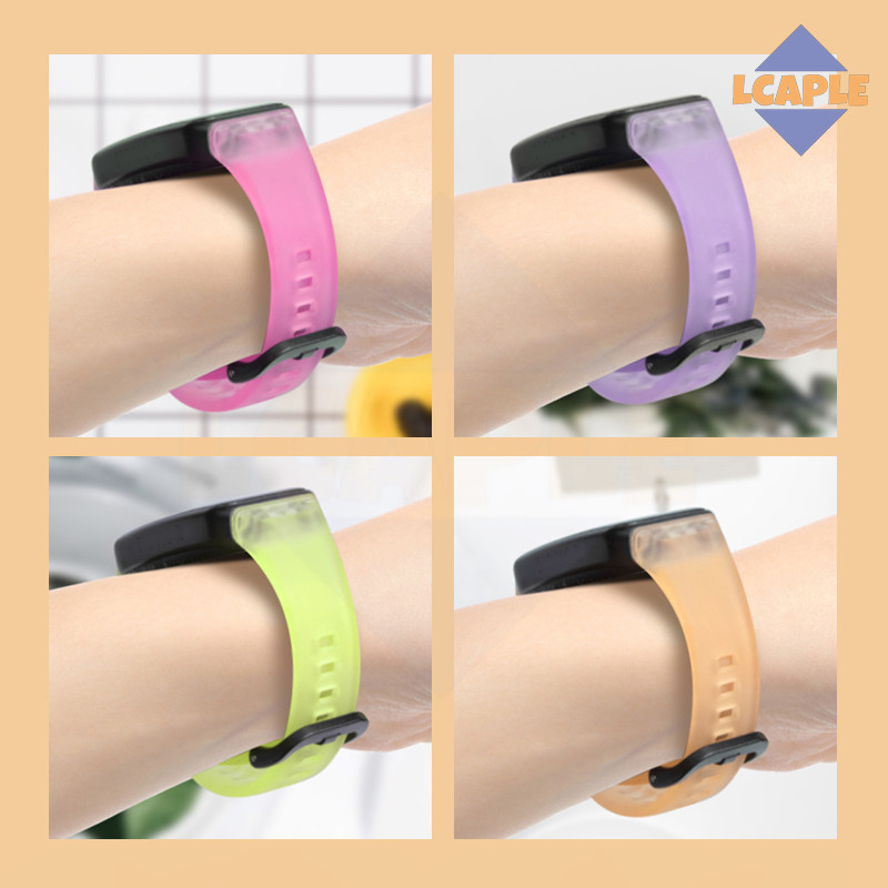 สายยางโปร่งใส for Huawei Band 10 9 8 NFC สายรัดสายรัดข้อมือซิลิโคนกีฬาปรับได้ for สมาร์ทว็อช Huawei Band 10 9 8