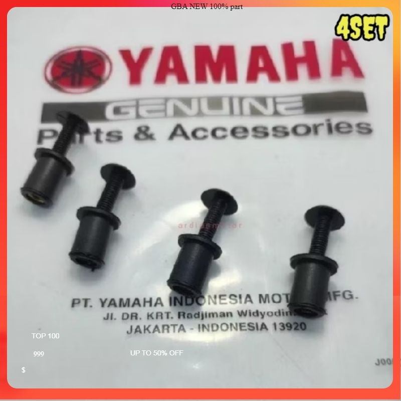 4 ชุดของ VISOR BOLT SHIELD WINGSIL YAMAHA N MAX AEROX R15 R25 LEXI X RIDE X MAX ยาง BOLT NUT 1.1