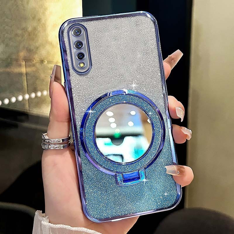 เคสโทรศัพท์ Vivo S1 IQOO NEO 1907 กระจกกันกระแทกวงเล็บดูดแม่เหล็กโปร่งใสเคสโทรศัพท์ฝาครอบ