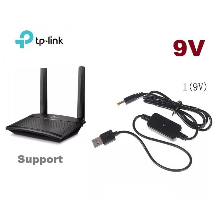 สายแปลง DC-DC Converter Cable USB 5V to 9V DC Jack 5.5mmx2.1mm.  No.14072402