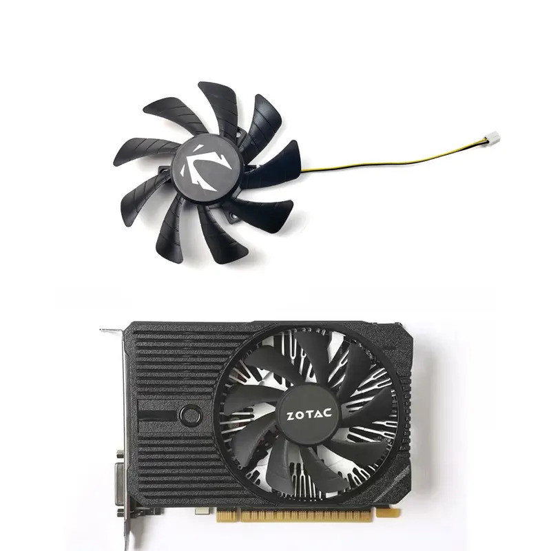 85มม. ที129215SH 2Pin GTX1060 Original Cooler พัดลมสําหรับ Zotac GeForce GTX 1050 1050Ti Mini 1650 OC GDDR6 การ์ดเปลี่ยนพัดลม