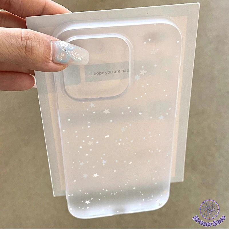 เต็มหน้าจอน่ารักดาวมันวาวโปร่งใสเคลือบนุ่มเคส iPhone 7Plus 16 13 11 12 15 14 Pro Max 15 16 8 7 14 Plus XR XS X Max SE