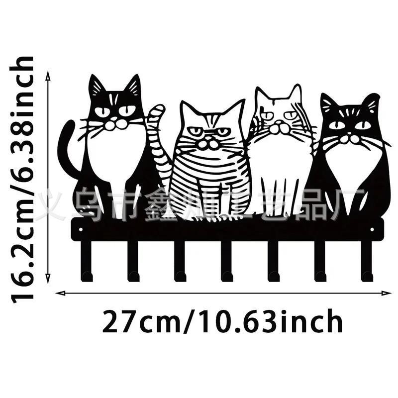 เอ-ที่แขวนกุญแจชั้นวางของติดผนังโลหะศิลปะตกแต่งตะขอเสื้อหมวกทางเข้าทางเดิน - รูปที่ 7