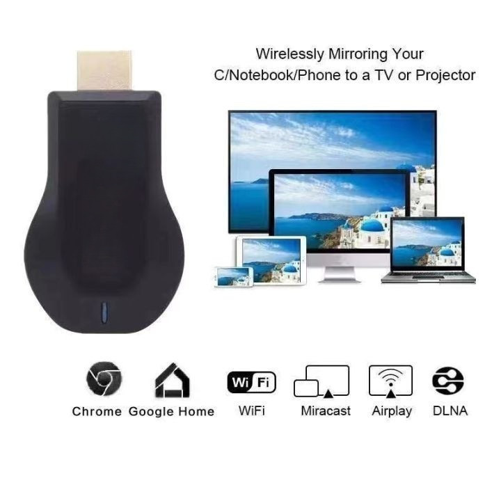 M18 Plus 2024 HDMI WiFi Display รุ่นใหม่ล่าสุด นำภาพมือถือขึ้นจอผ่าน Android AirPlay DLNA