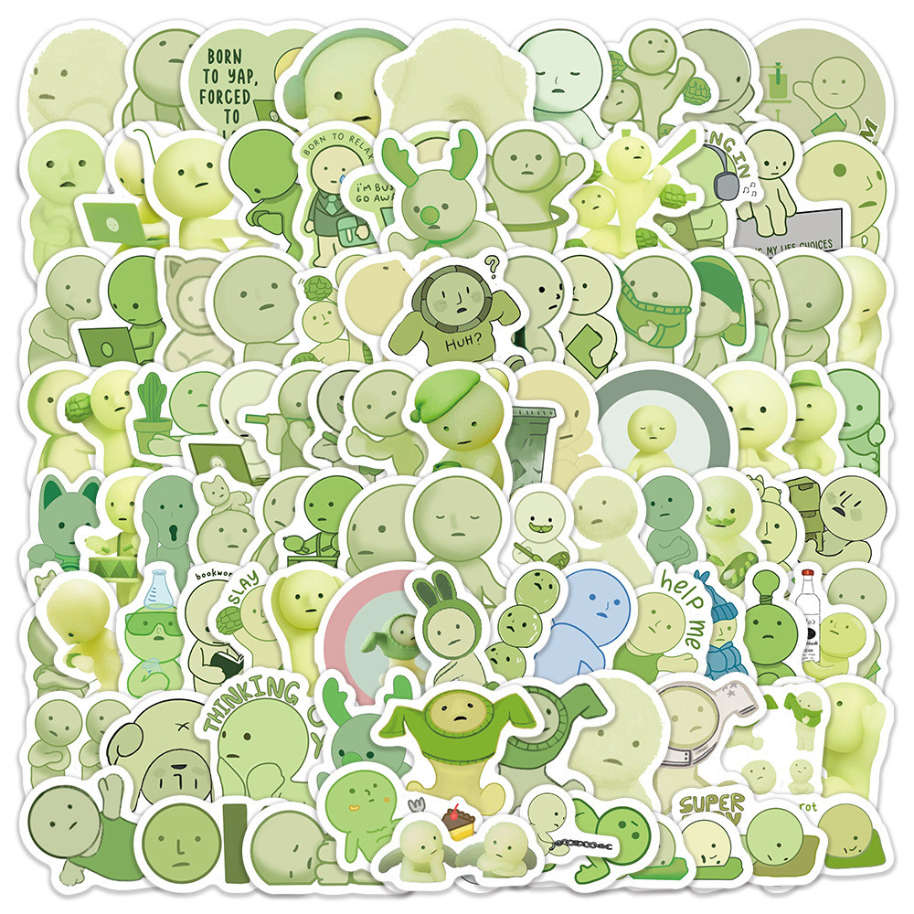 ชุดสติ๊กเกอร์ Smiski ชุดสติ๊กเกอร์กราฟิตี้กันน้ำลายการ์ตูน, 100 แผ่น/ชุด - รูปที่ 5