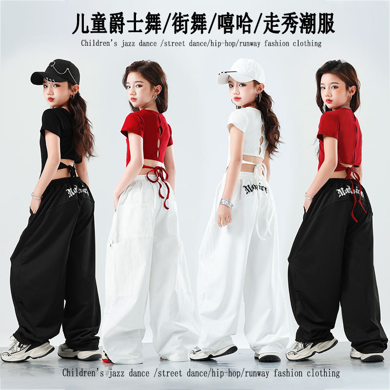 15-75KG เด็กผู้หญิง ชุด cover dance ฮิปฮอป ชุดเต้น เด็ก แจ๊ส ชุดซ้อม hiphop ชุดโคฟเวอร์ ชุดลีดเดอร์ ชุดการแสดง แดนเซอร์