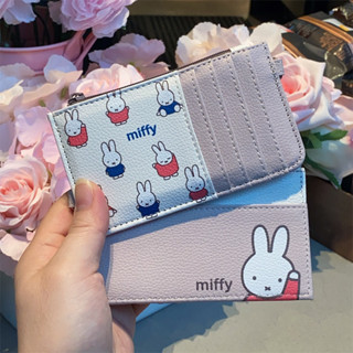 ญี่ปุ่นน่ารัก มิฟฟี่ กระต่ายพิมพ์ผู้ถือบัตรหลายช่องกระเป๋าเอ…