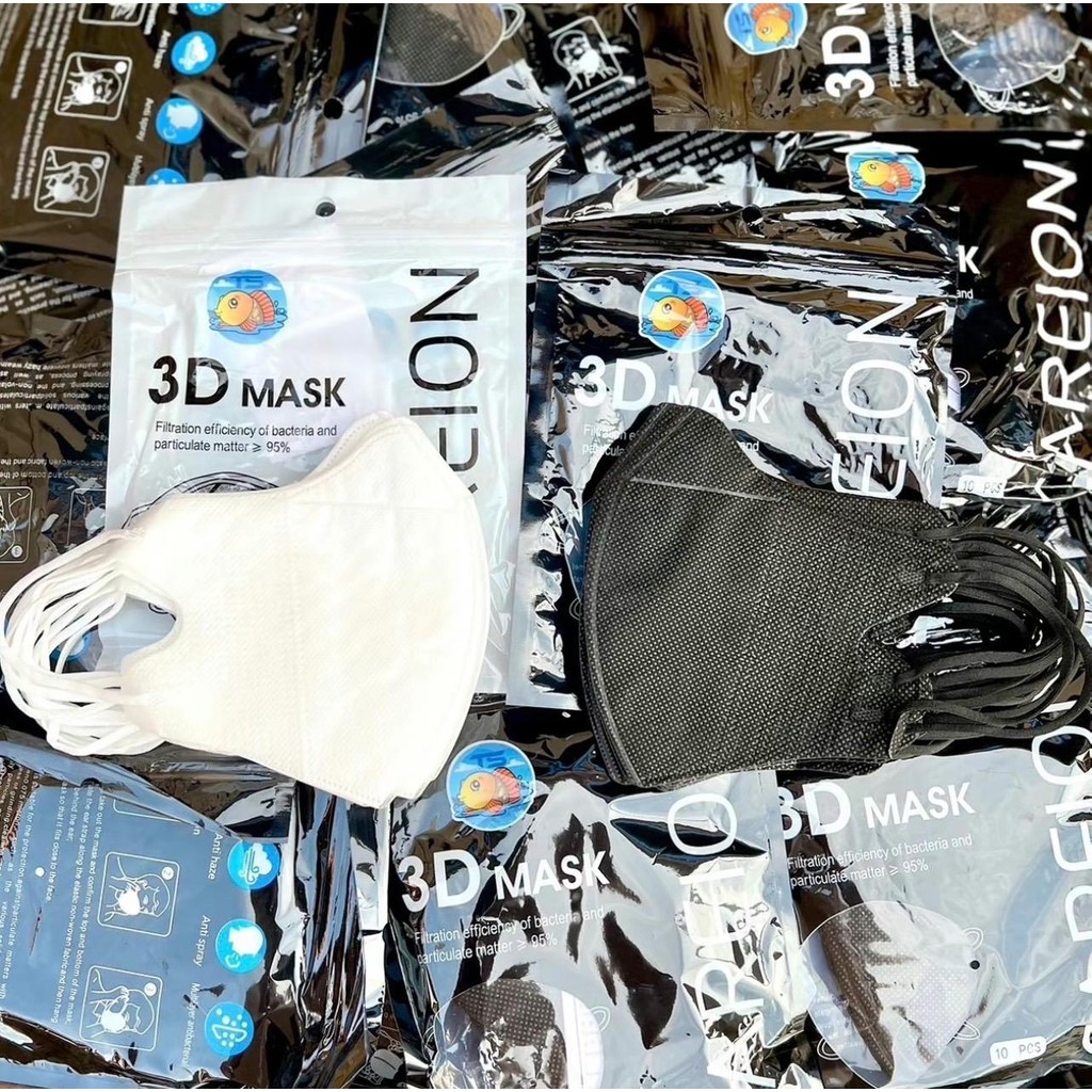 3D mask 1เเพ็ค 10ชิ้น แมสเกาหลีหน้าเรียว At.Store MASK 3D หน้ากากผู้ใหญ่ (3 ชั้น 10 ชิ้น)