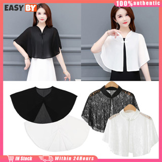 จัดส่งรวดเร็ว 37CM ผ้าคลุมไหล่ชีฟอง  ผ้าคลุมบางๆ ลูกไม้ ระบา…