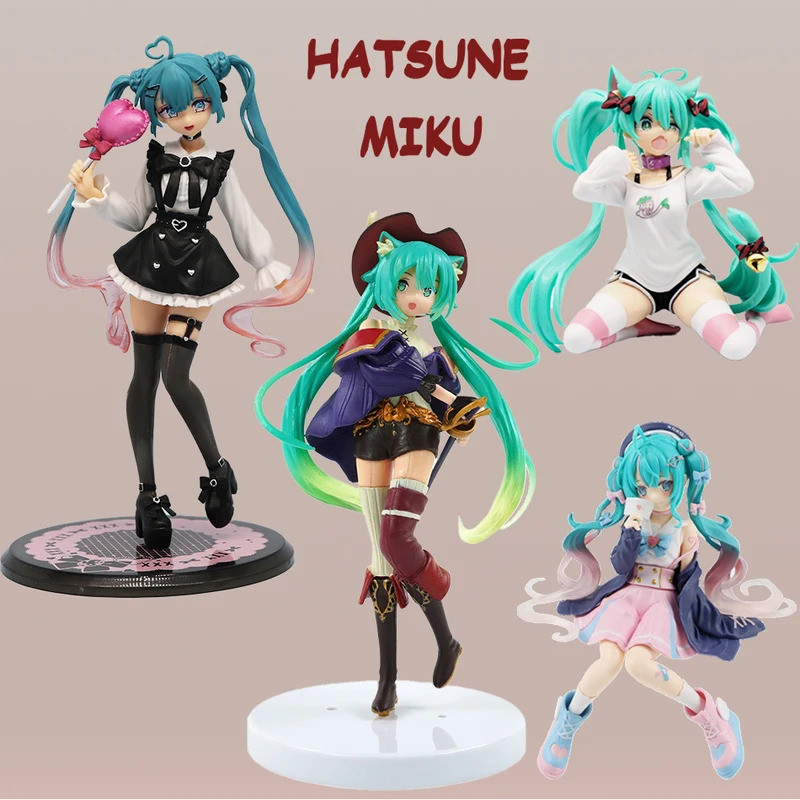 New Anime Hatsune Miku Kwaii Style Anime Figure Toys PVC Model Collector Doll Birthday Gift Desktop 