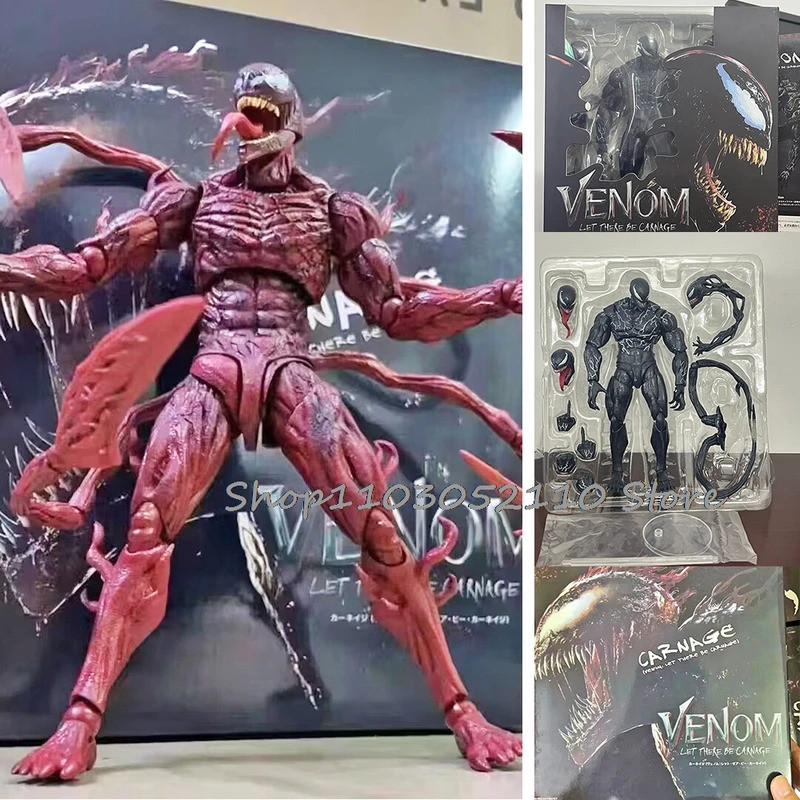 SHFiguarts Venom Red Venom Carnage Action Figure Shf Venom 2 Let There Be Carnage Anime Figure Model